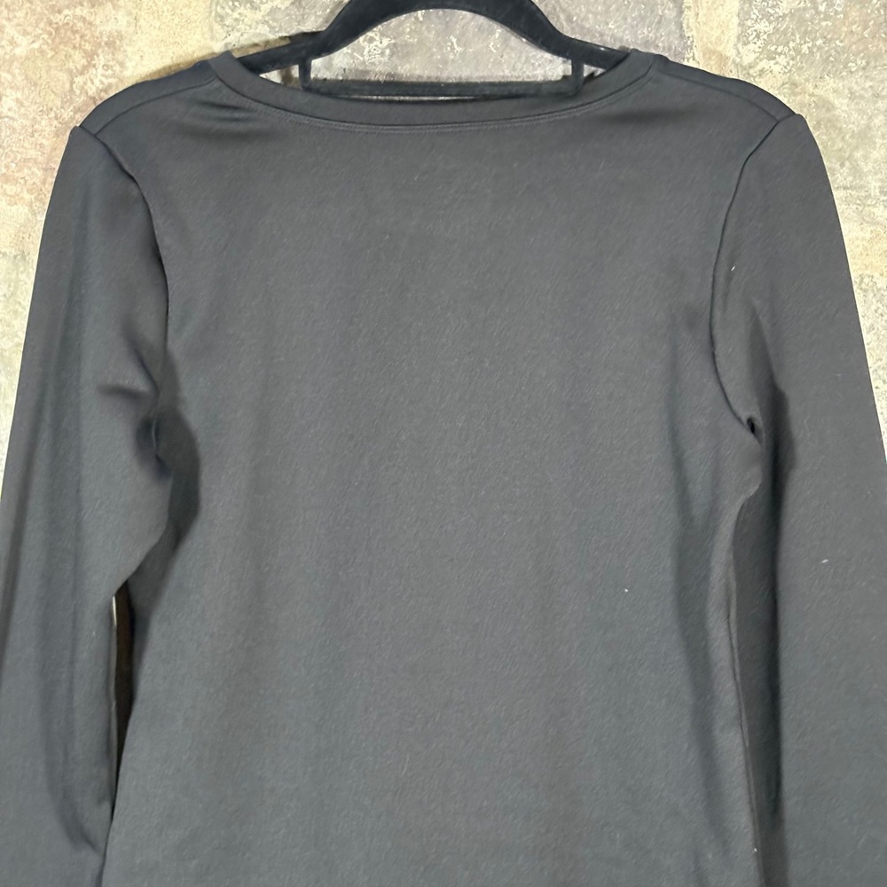 ClimateRight by‎ Cuddl Duds Black Long Sleeve Top Thumb Hole Small Warm Winter - Picture 6 of 11